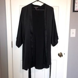 Black silk robe